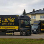 Actros und Sprinter im Einsatz bei einem Einfamilienhaus-Umzug